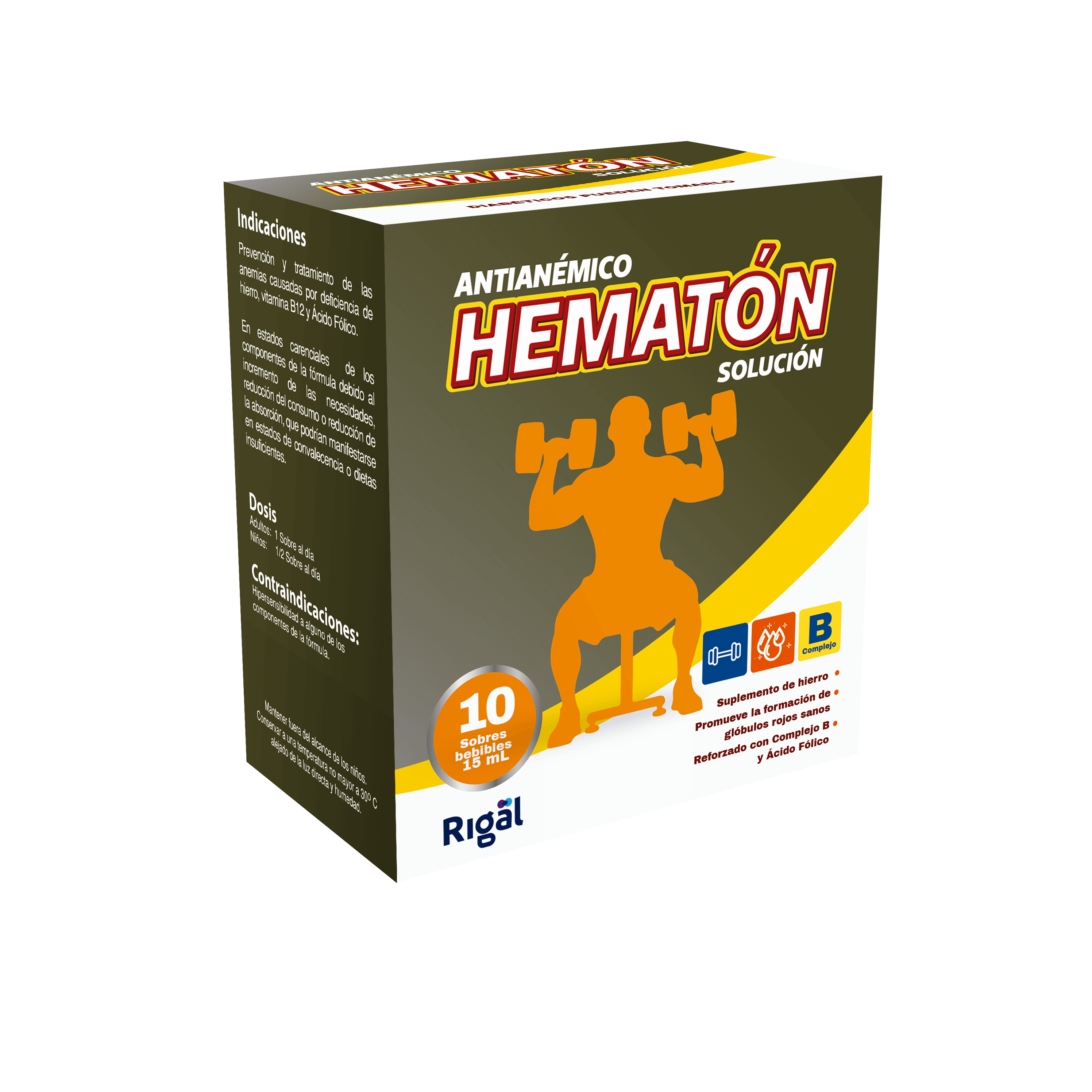 Hematón 10 Sobres 10 Sobres Bebibles x 15 mL