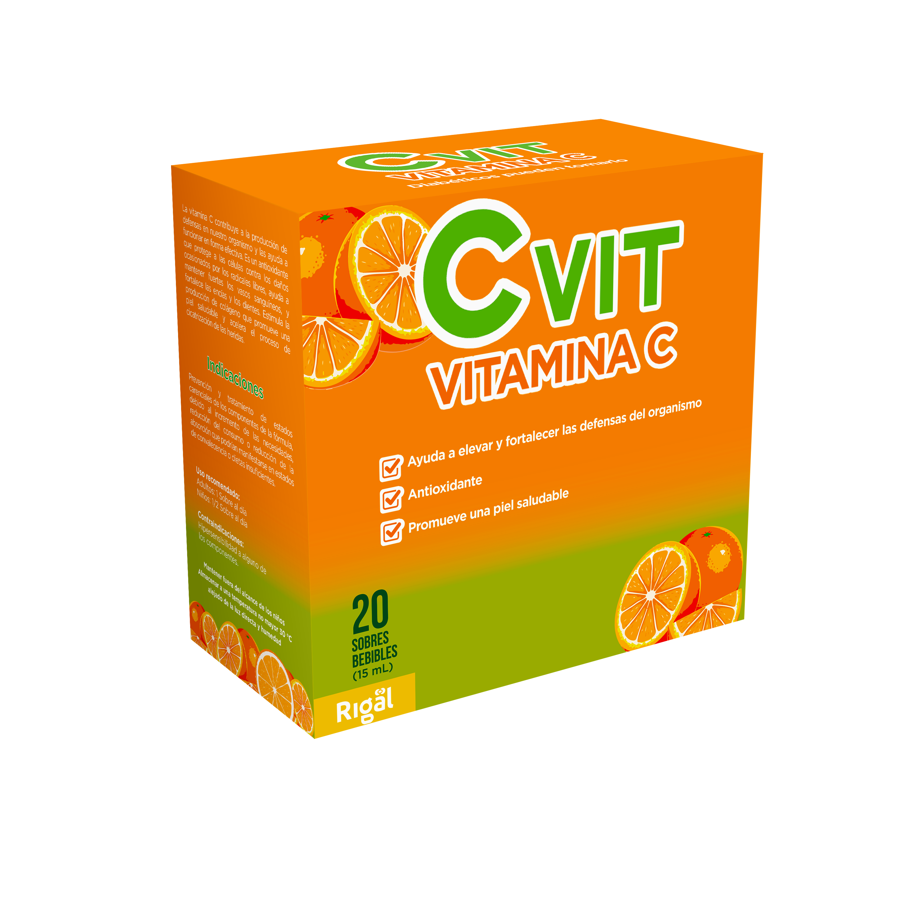 C-Vit Vitamina C Sobres 20 Sobres Bebibles 15 mL